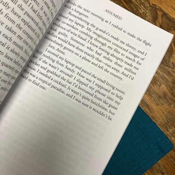 Assumed by MHR Geer signed PB book bookmark tote bag drink cozy - Picture 8 of 9